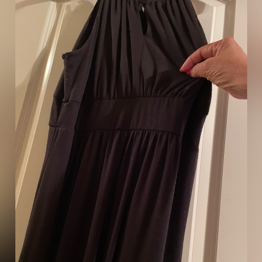 🖤 NEW DIRECTIONS BLK SLEEVELESS MAXI DRESS W STRAPS AND BUTTON CLOSURE SZ PL EUC - Picture 9 of 13